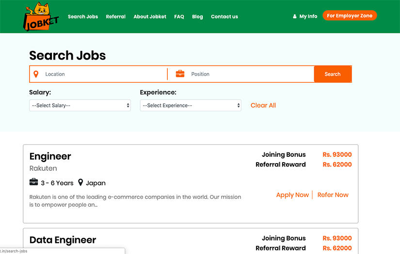 Jobket screenshot 2